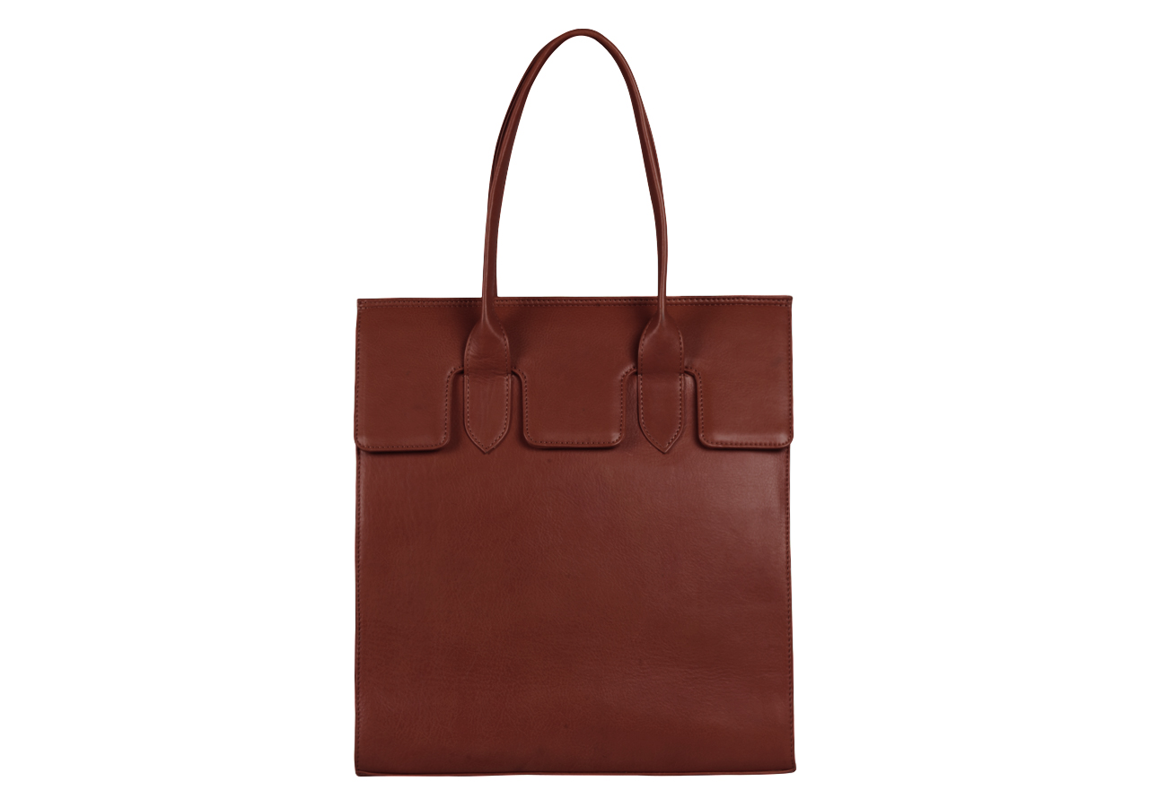 Leather Structured Tote - Issara - Ethically Handcrafted Luxury
