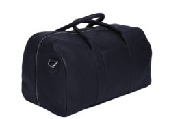 Leather Overnighter Navy Issara Ethical Minimal Personalise Duffel Bag