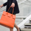 Leather Structured Tote - Tangerine 1 - Issara